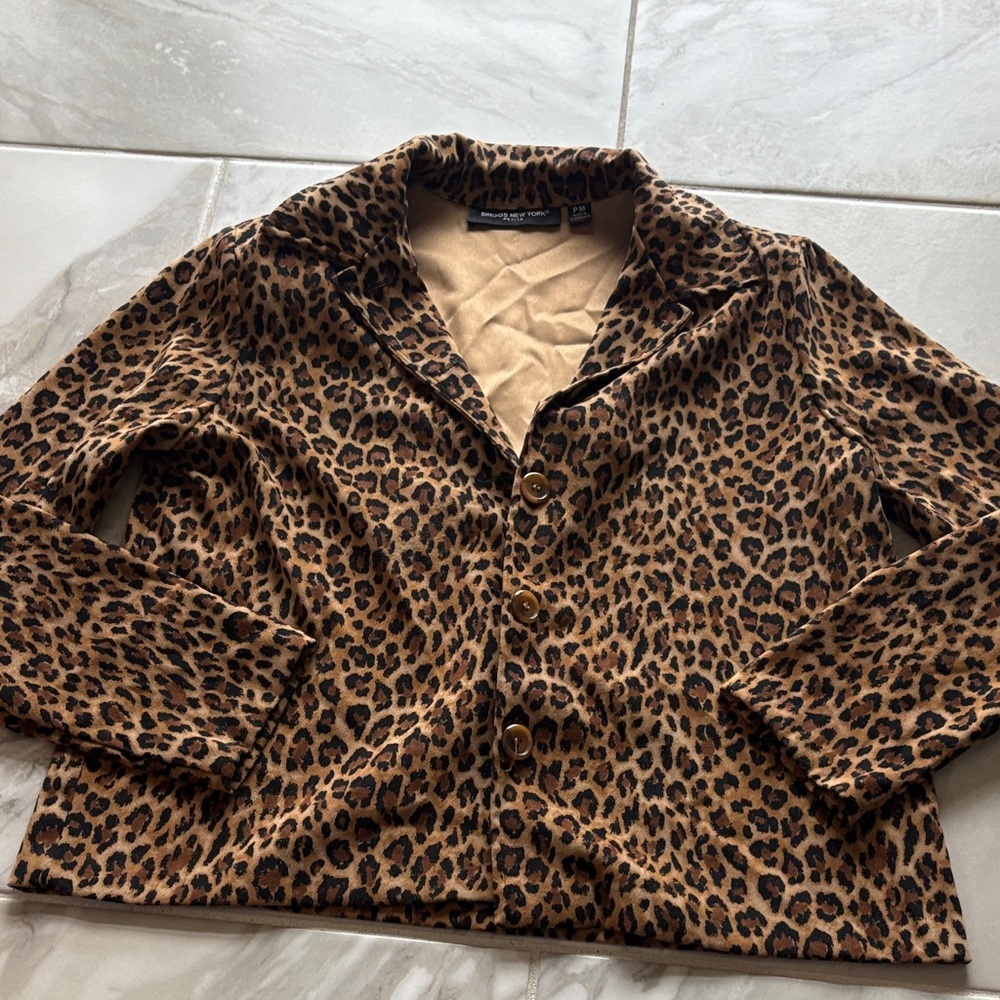Briggs New York Leopard Print Blazer